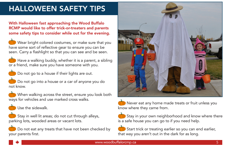 RCMP Community Policing Halloween Safety Tips